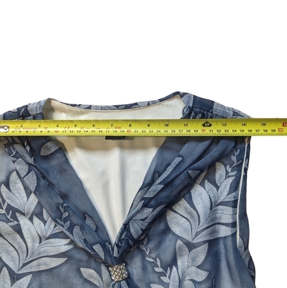 Micheal Tyler women's summer formal floral blue dress size m. High low style - Picture 6 of 7